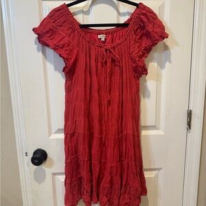 Red Smocked Dress